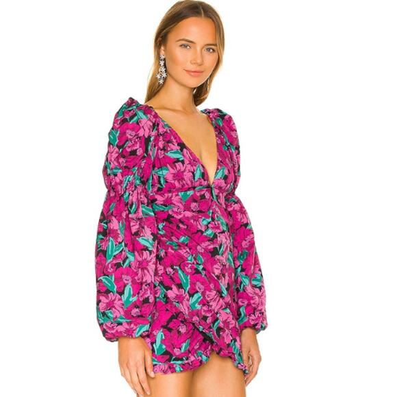 Lovers & Friends Moss Mini Dress in Tatjana Floral NWT Size Small - Picture 2 of 3